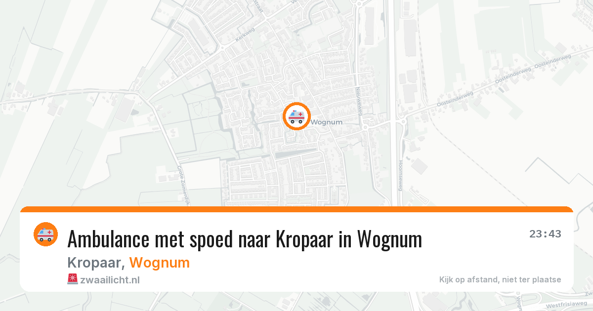 Ambulance met spoed naar Kropaar in Wognum — 11 apr 2026