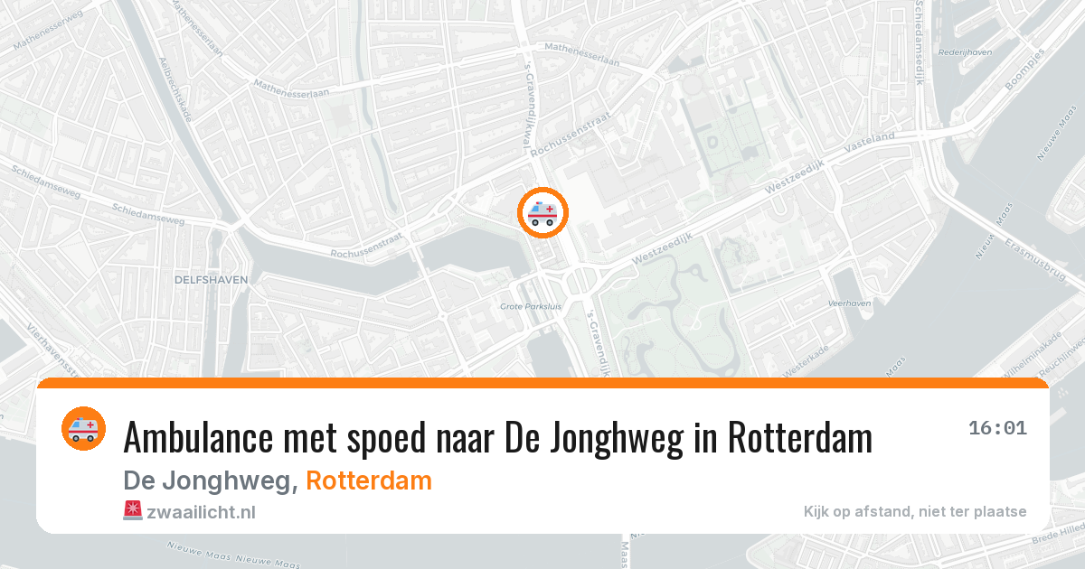 Ambulance met spoed naar De Jonghweg in Rotterdam — 18 jun 2026