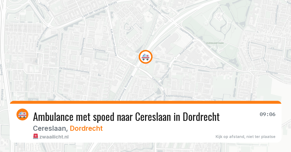 Ambulance met spoed naar Cereslaan in Dordrecht — 6 mei 2026