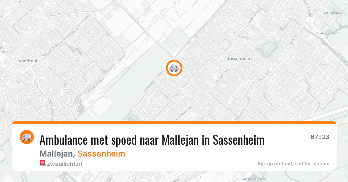 Ambulance met spoed naar Mallejan in Sassenheim — 27 jul 2026