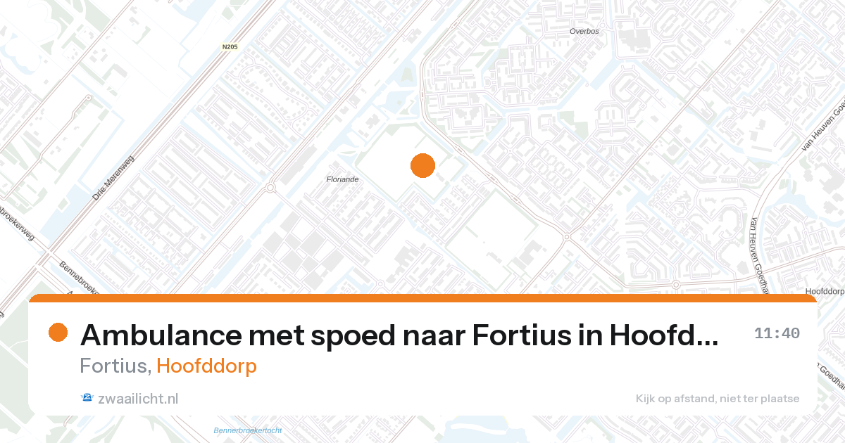 Ambulance met spoed naar Fortius in Hoofddorp — 12 jun 2026