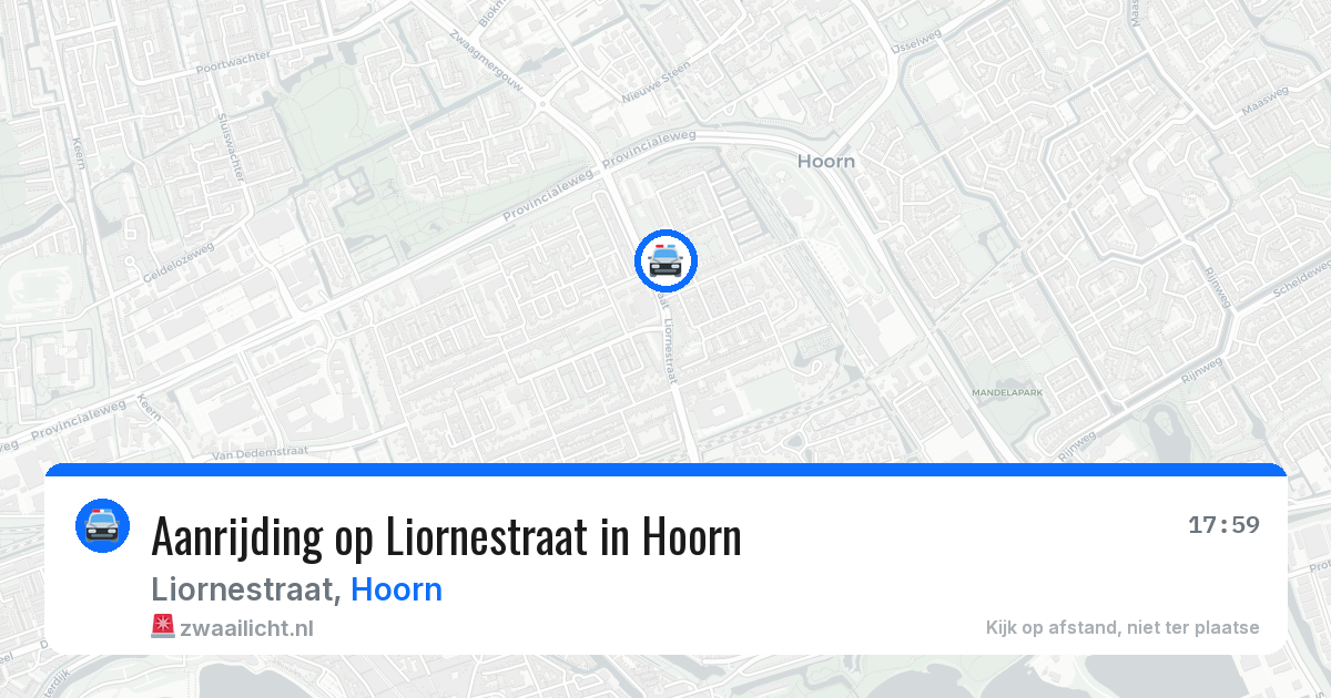 Aanrijding op Liornestraat in Hoorn — 28 jun 2026