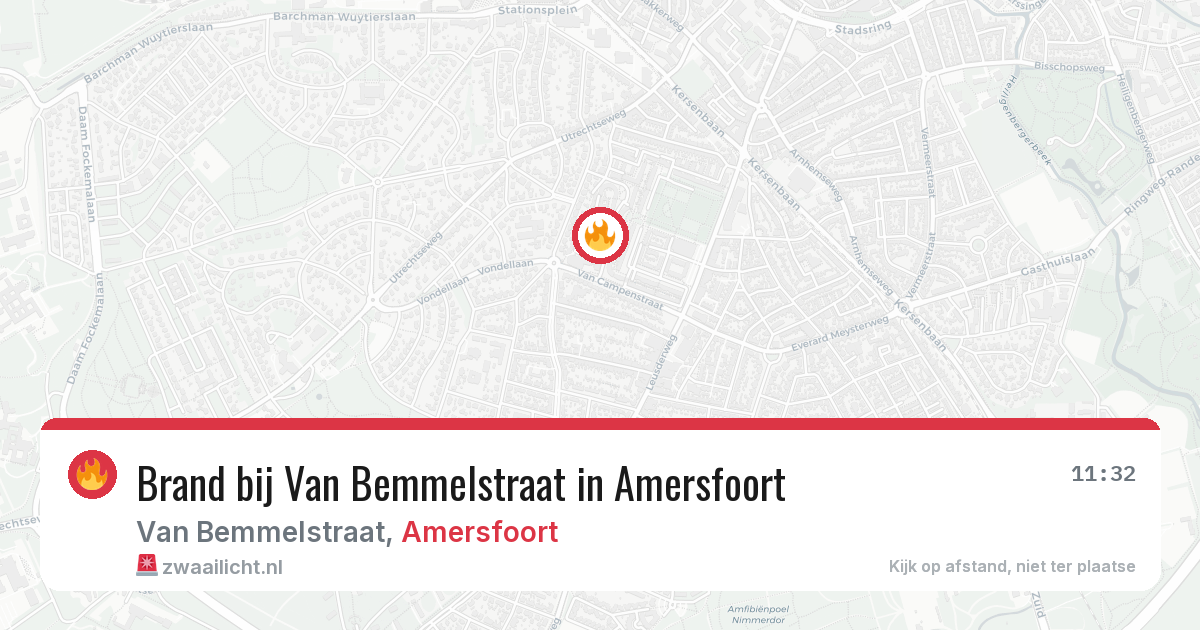 Brand bij Van Bemmelstraat in Amersfoort — 4 aug 2026