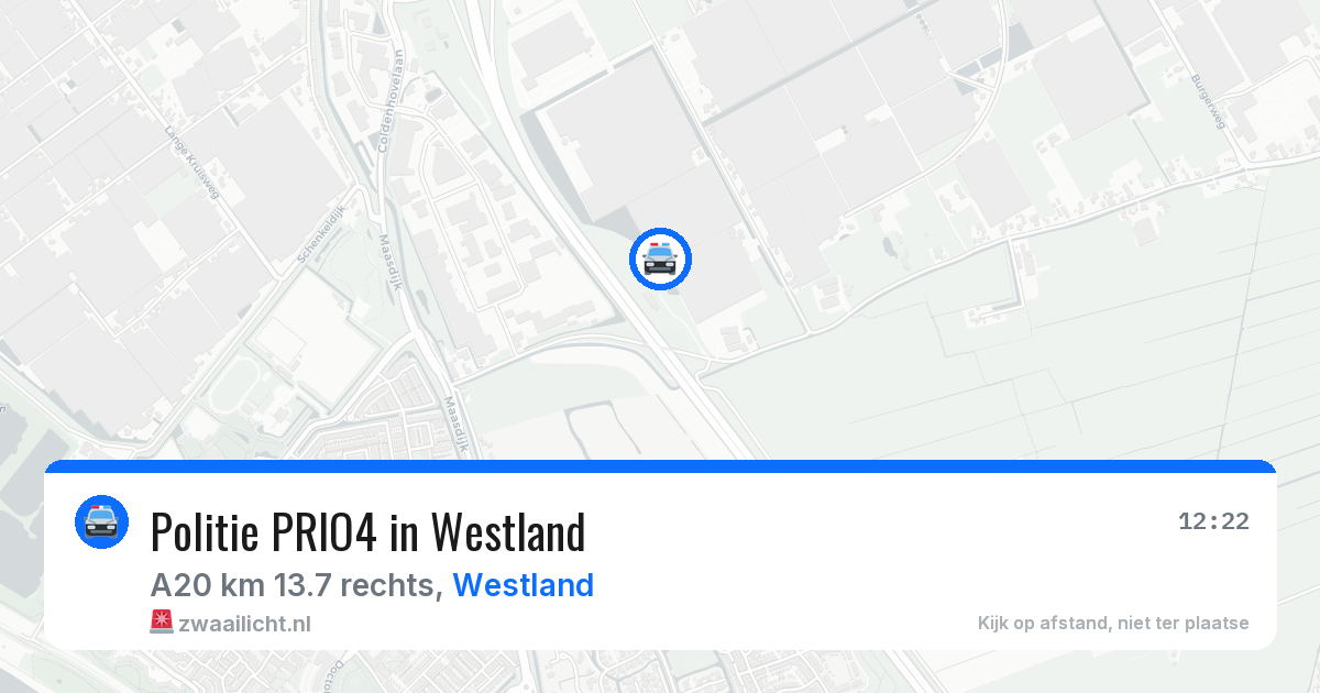 Politie PRIO4 in Westland — 13 aug 2026 | 🚨 Zwaailicht.nl