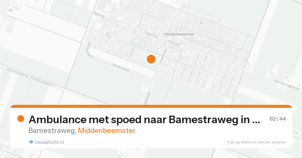 Ambulance met spoed naar Bamestraweg in Middenbeemster — 31 jan 2026