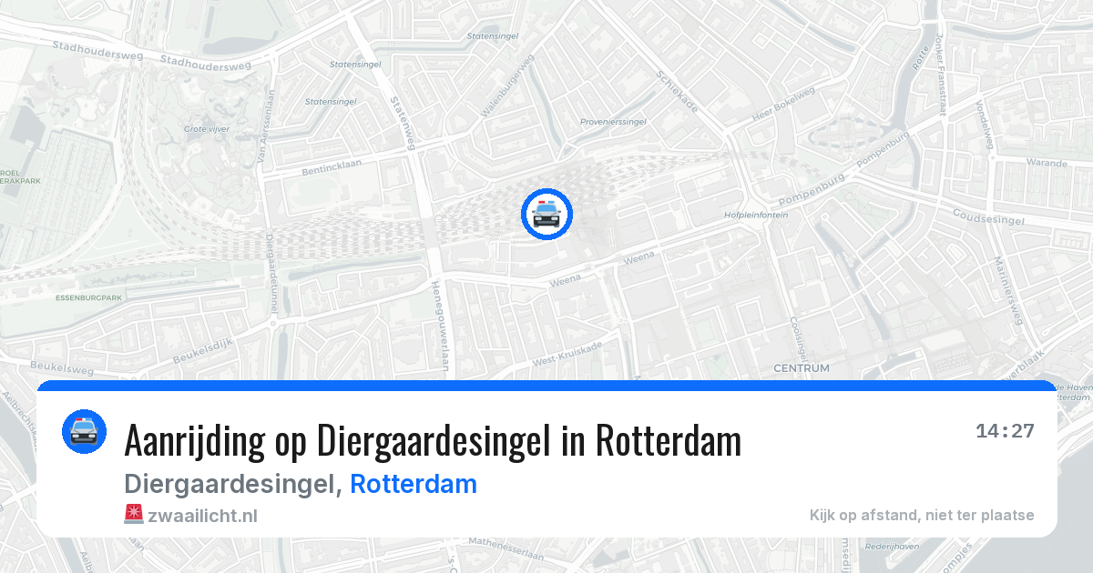 Aanrijding op Diergaardesingel in Rotterdam — 10 mei 2026