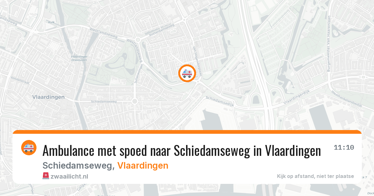 Ambulance met spoed naar Schiedamseweg in Vlaardingen — 30 mrt 2026