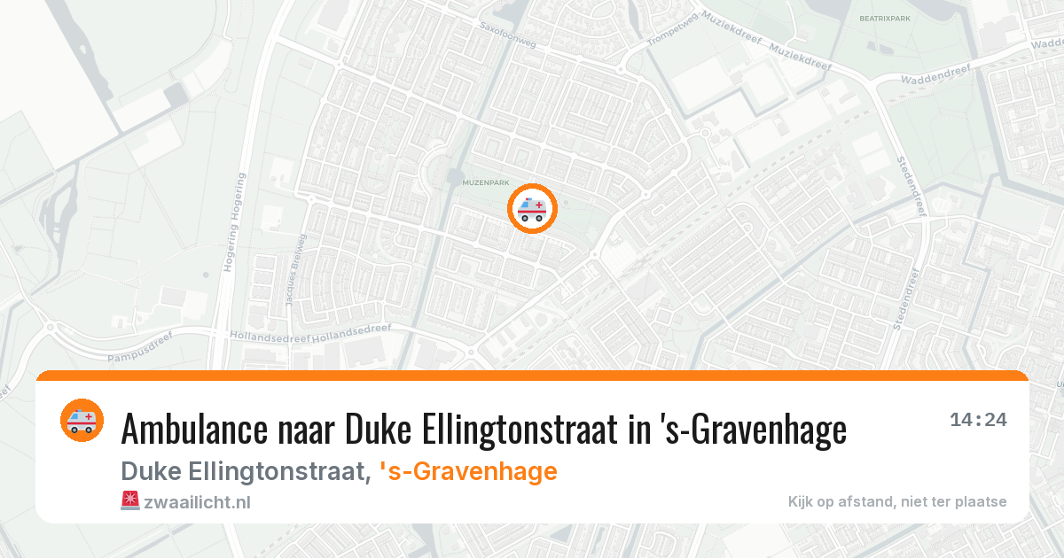 Ambulance naar Duke Ellingtonstraat in 's-Gravenhage — 1 apr 2026