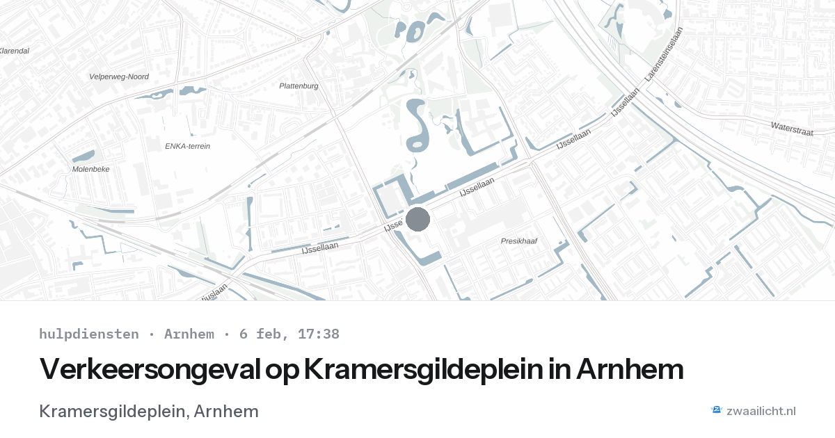 Verkeersongeval op Kramersgildeplein in Arnhem — 6 feb 2026