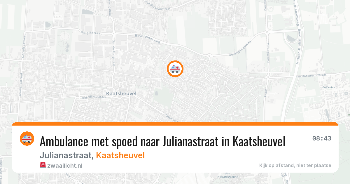 Ambulance met spoed naar Julianastraat in Kaatsheuvel — 15 apr 2026
