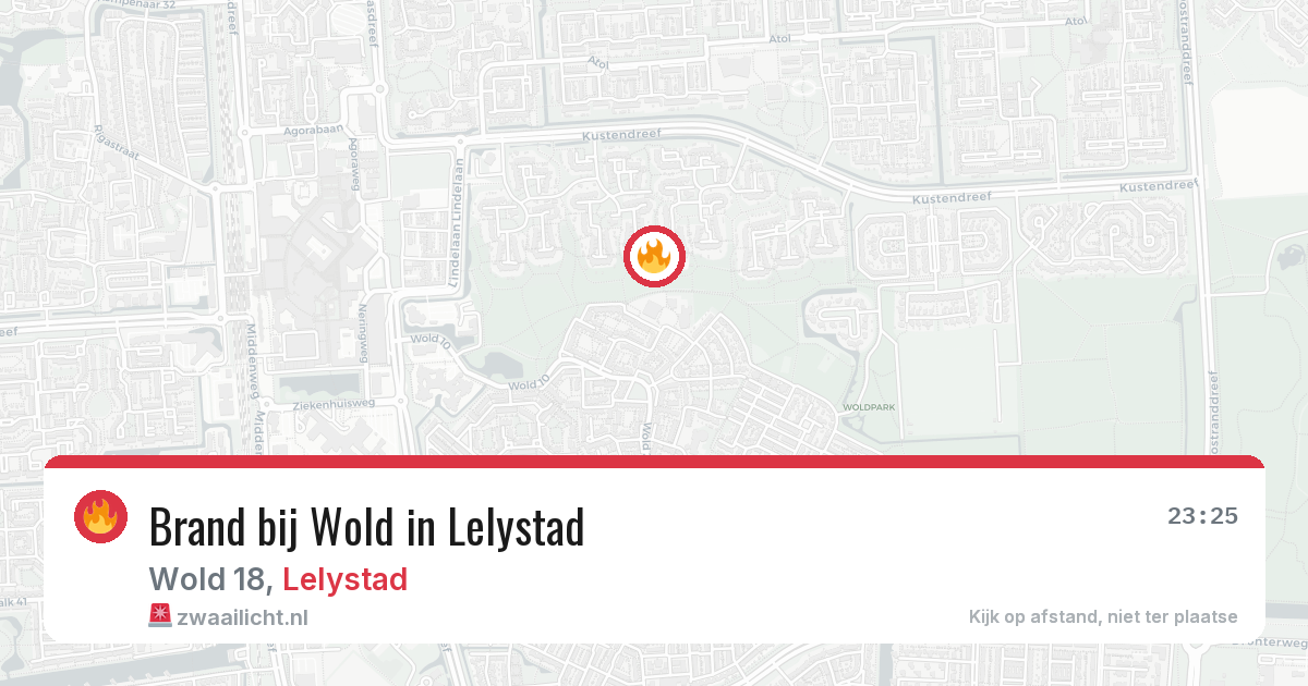 Brand bij Wold in Lelystad — 28 mrt 2026