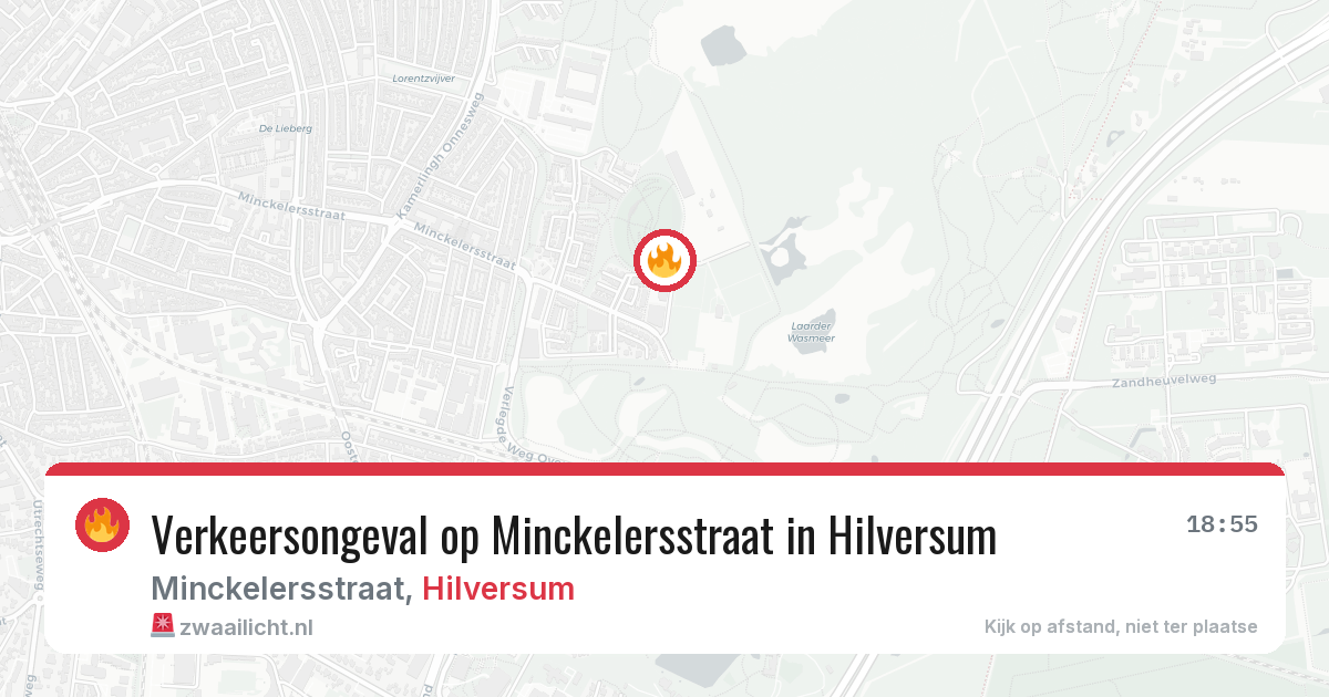 Verkeersongeval op Minckelersstraat in Hilversum — 29 jun 2026