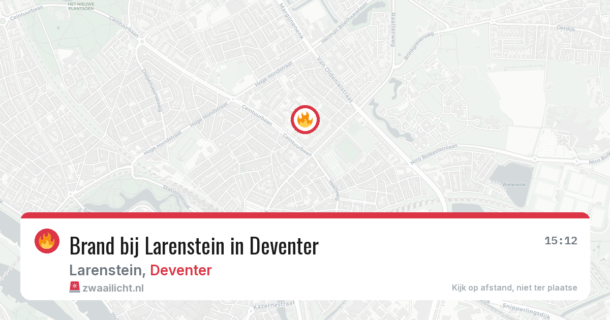 Brand bij Larenstein in Deventer — 7 jun 2026