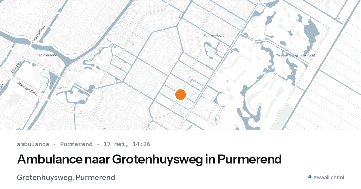 Ambulance naar Grotenhuysweg in Purmerend — 17 mei 2026