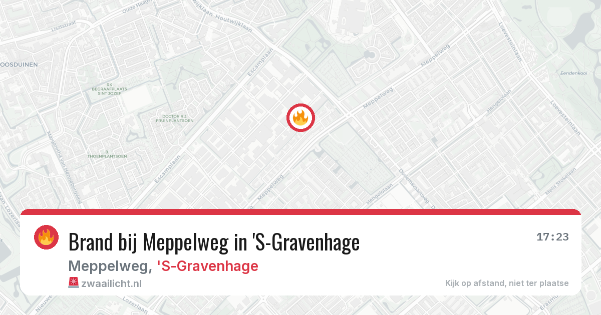 Brand bij Meppelweg in 'S-Gravenhage — 11 aug 2026