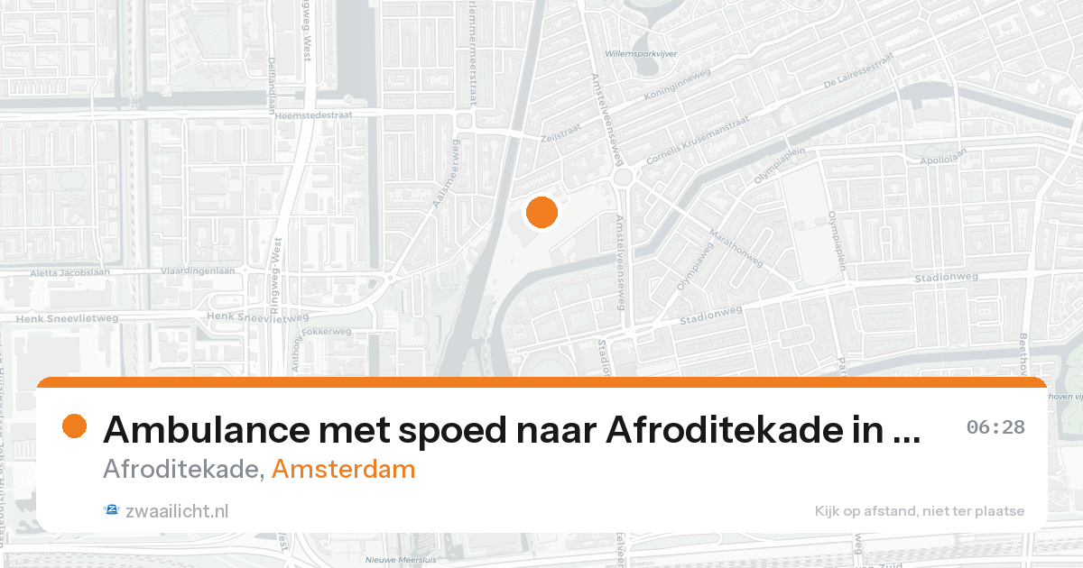 Ambulance met spoed naar Afroditekade in Amsterdam — 16 aug 2026