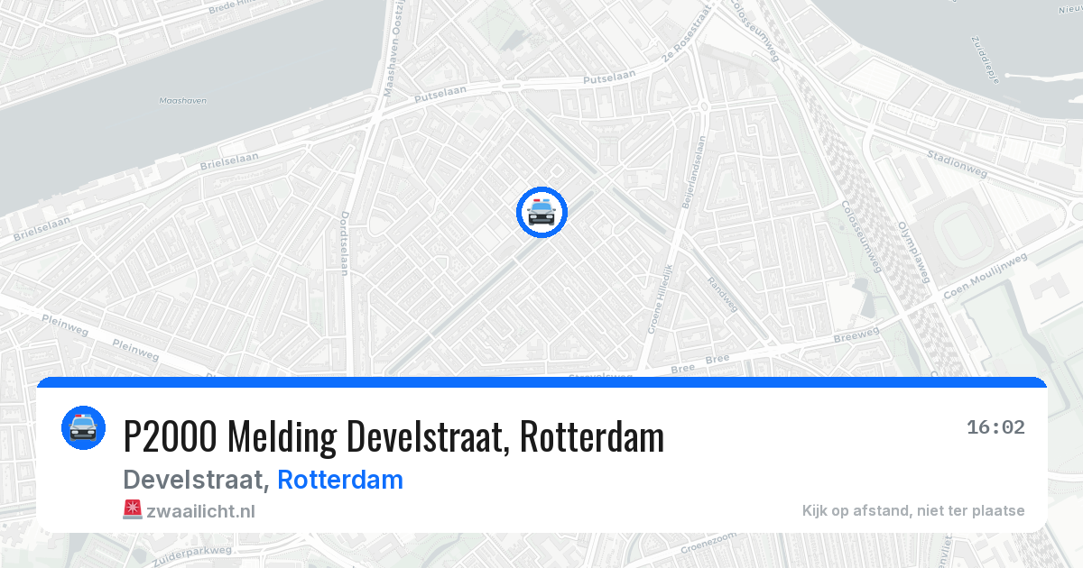 P2000 Melding Develstraat, Rotterdam — 9 mei 2026