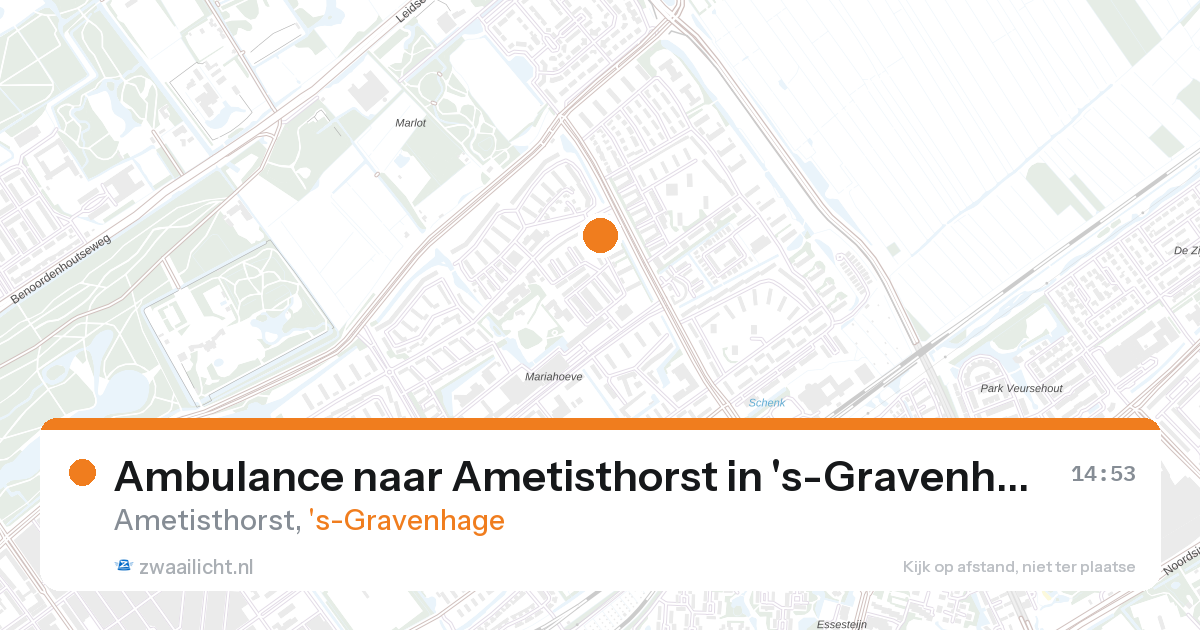 Ambulance naar Ametisthorst in 's-Gravenhage — 28 aug 2026
