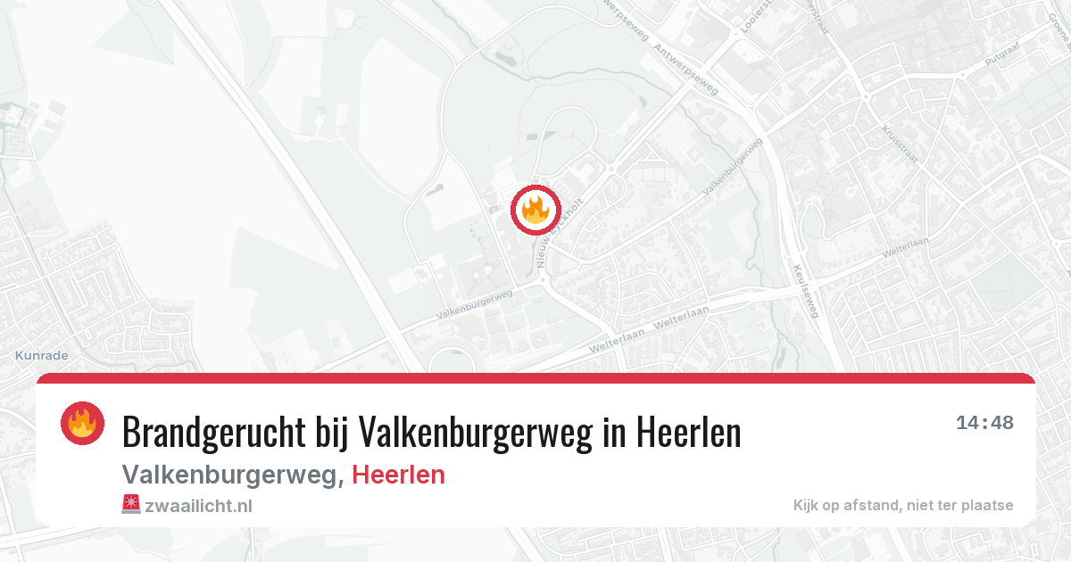 Brandgerucht bij Valkenburgerweg in Heerlen — 28 mei 2026