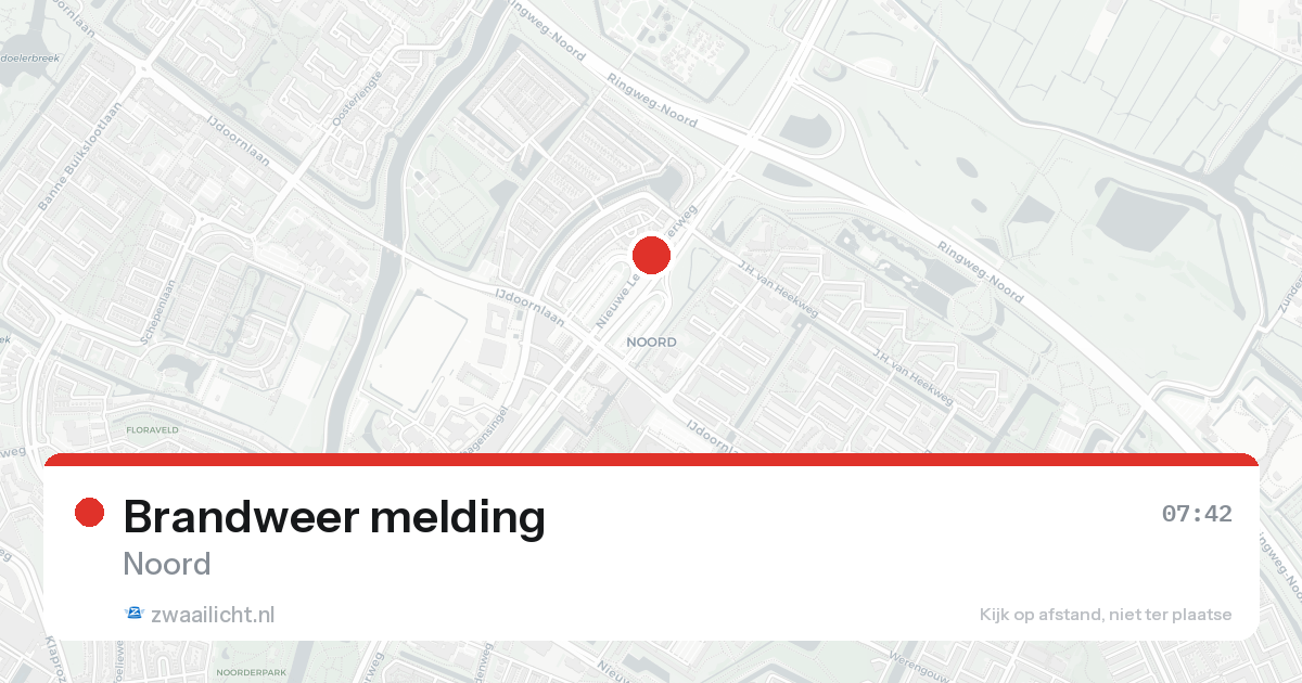 Brandweer melding — 19 mei 2026