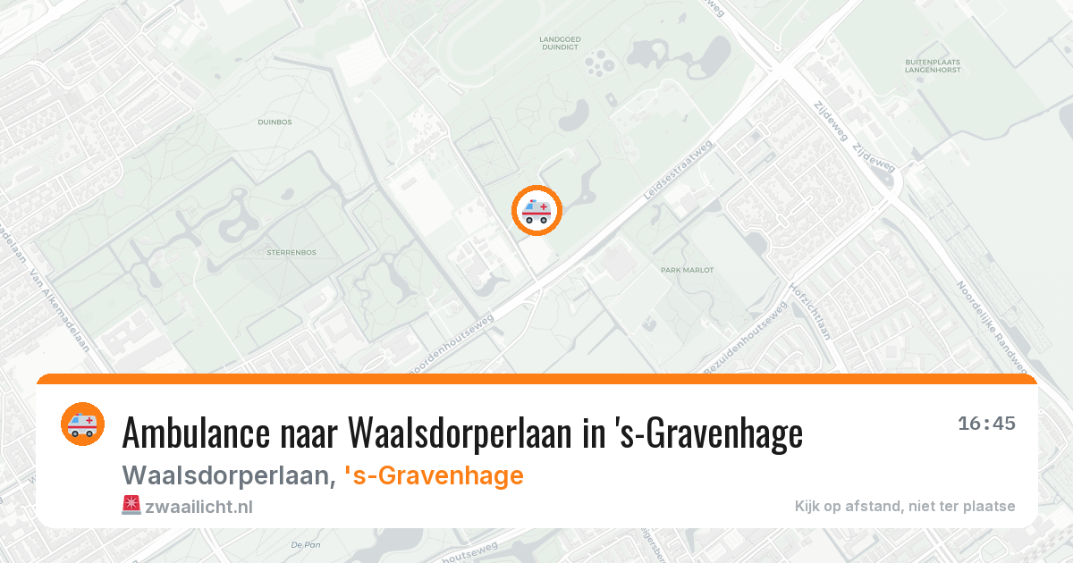 Ambulance naar Waalsdorperlaan in 's-Gravenhage — 30 mei 2026