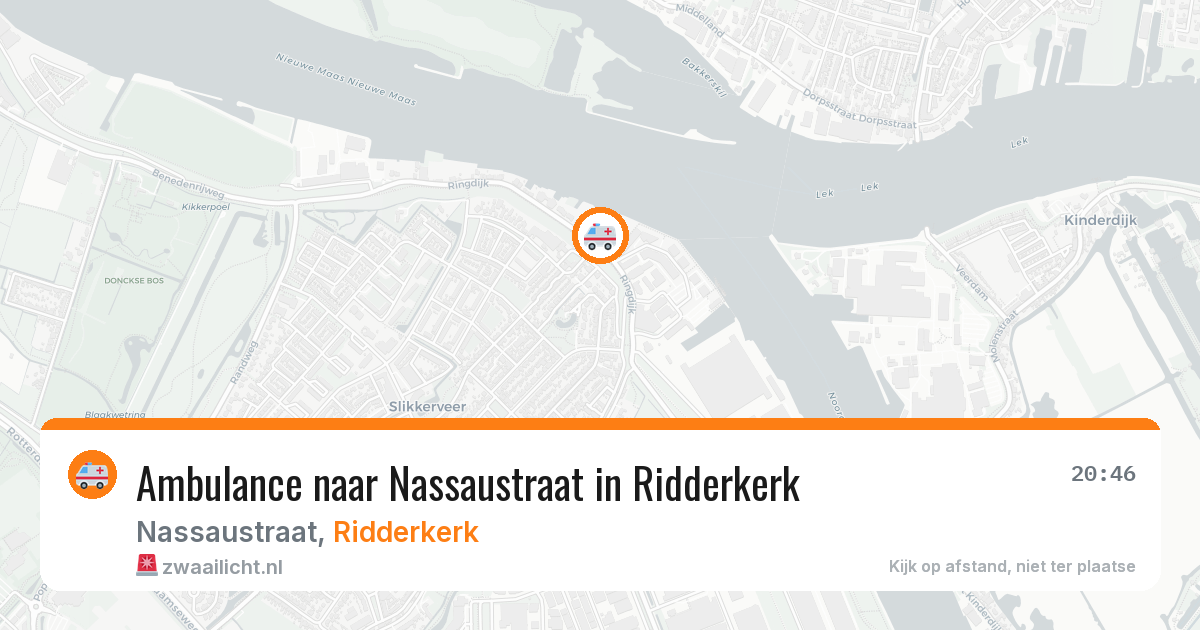 Ambulance naar Nassaustraat in Ridderkerk — 30 jun 2026