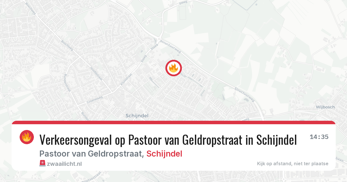 Verkeersongeval op Pastoor van Geldropstraat in Schijndel — 23 mrt 2026