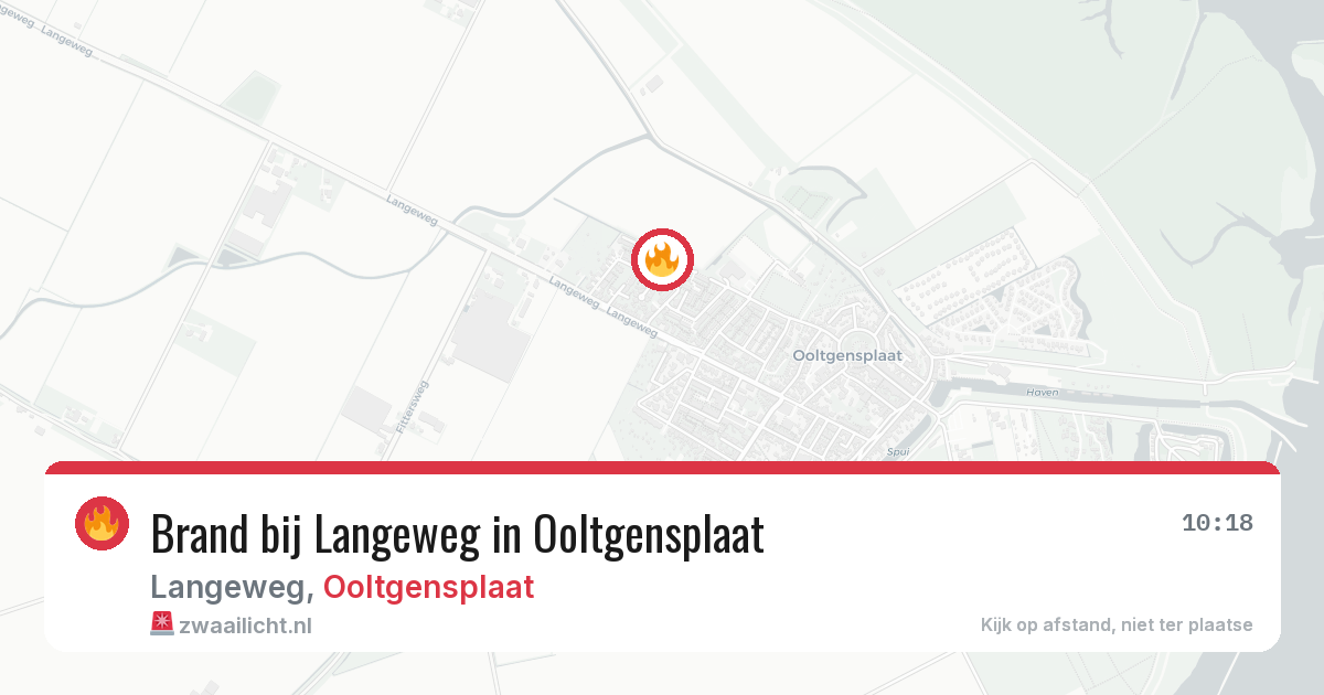 Brand bij Langeweg in Ooltgensplaat — 27 apr 2026