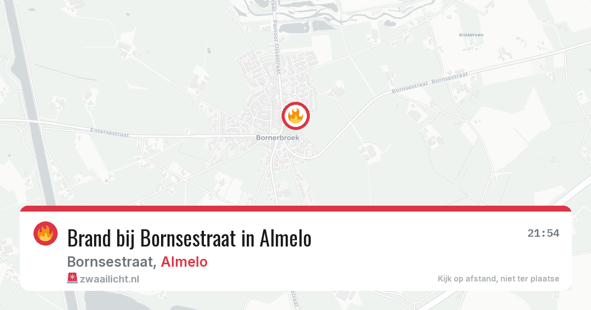 Brand bij Bornsestraat in Almelo — 16 jun 2026