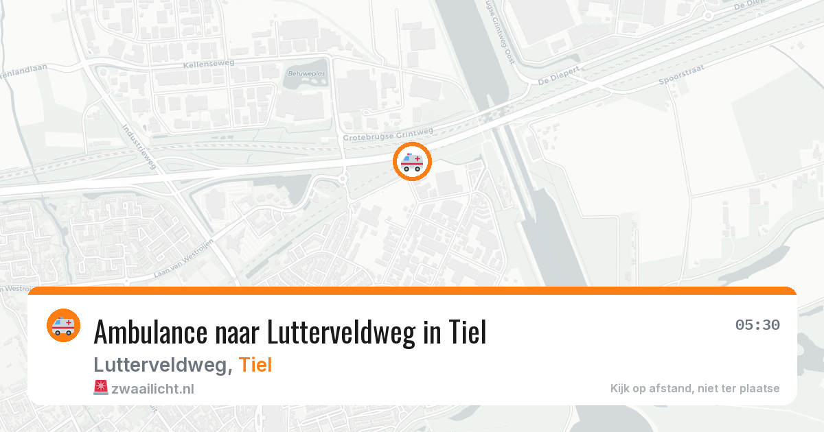 Ambulance naar Lutterveldweg in Tiel — 22 apr 2026