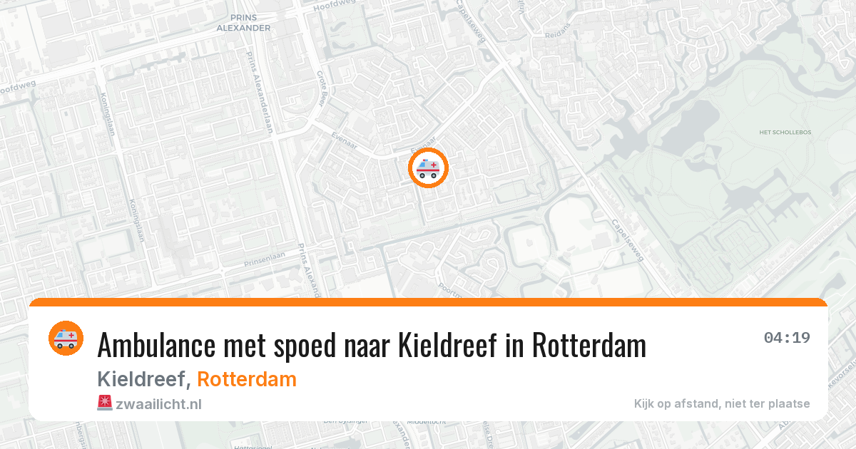 Ambulance met spoed naar Kieldreef in Rotterdam — 5 jul 2026