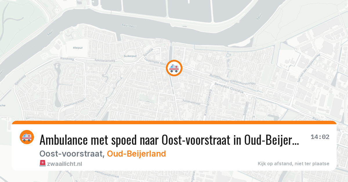 Ambulance met spoed naar Oost-voorstraat in Oud-Beijerland — 27 apr 2026