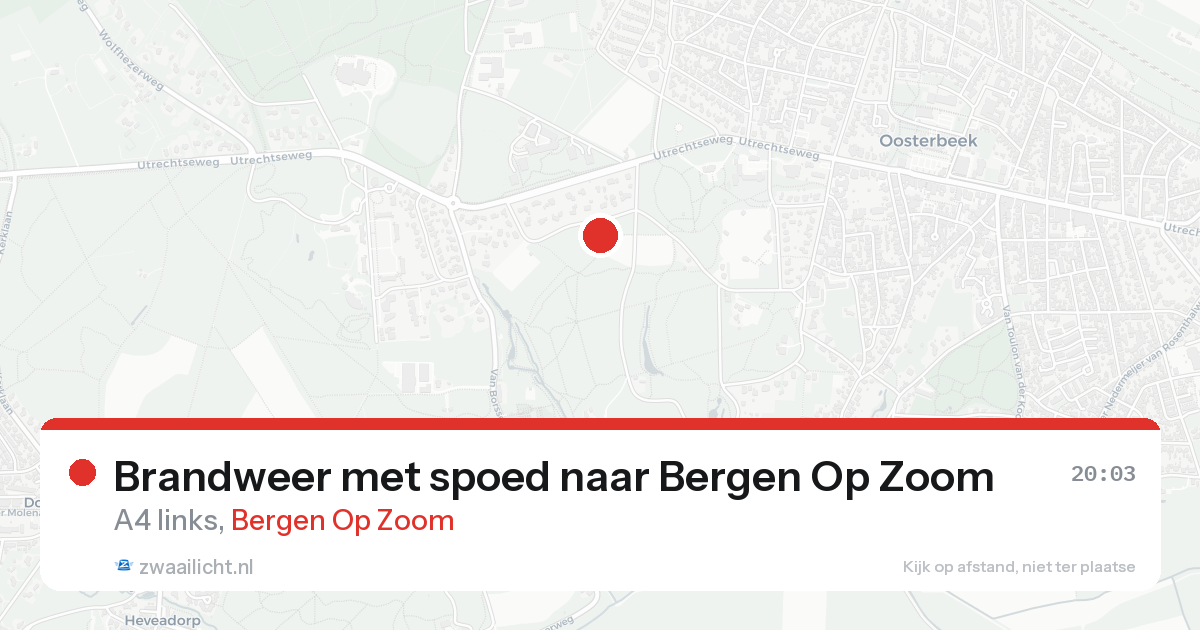 Brandweer met spoed naar Bergen Op Zoom — 31 jan 2026 | 🚨 Zwaailicht.nl
