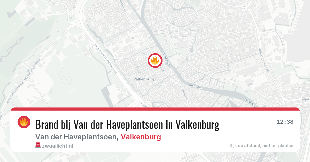 Brand bij Van der Haveplantsoen in Valkenburg — 21 jul 2026