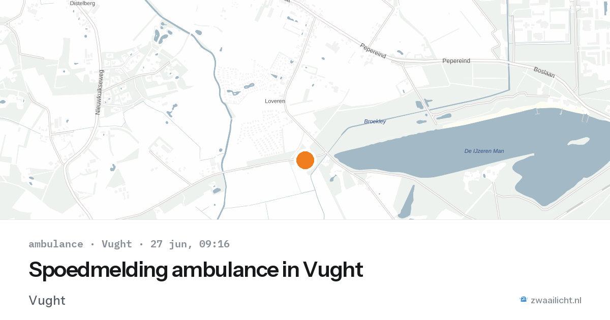 Spoedmelding ambulance in Vught — 27 jun 2026