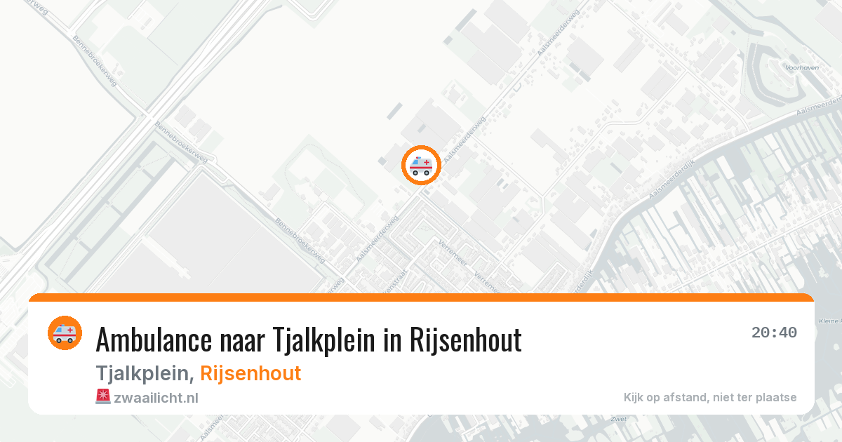 Ambulance naar Tjalkplein in Rijsenhout — 18 mrt 2026