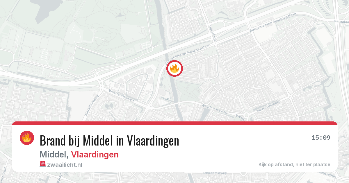 Brand bij Middel in Vlaardingen — 26 jun 2026