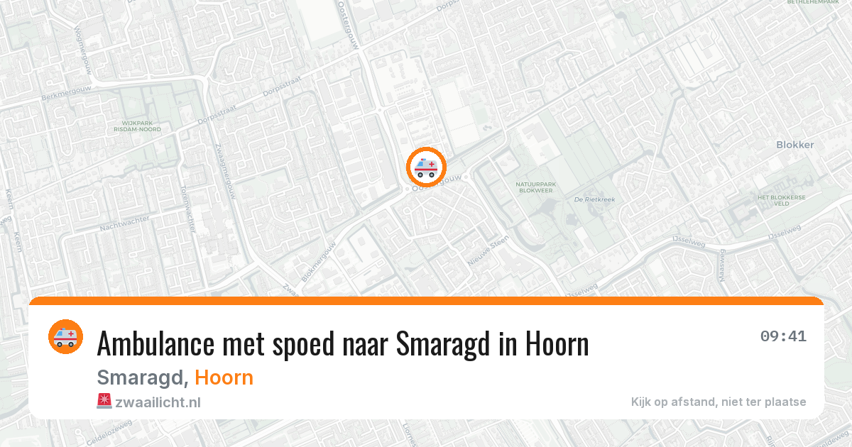 Ambulance met spoed naar Smaragd in Hoorn — 9 mrt 2026