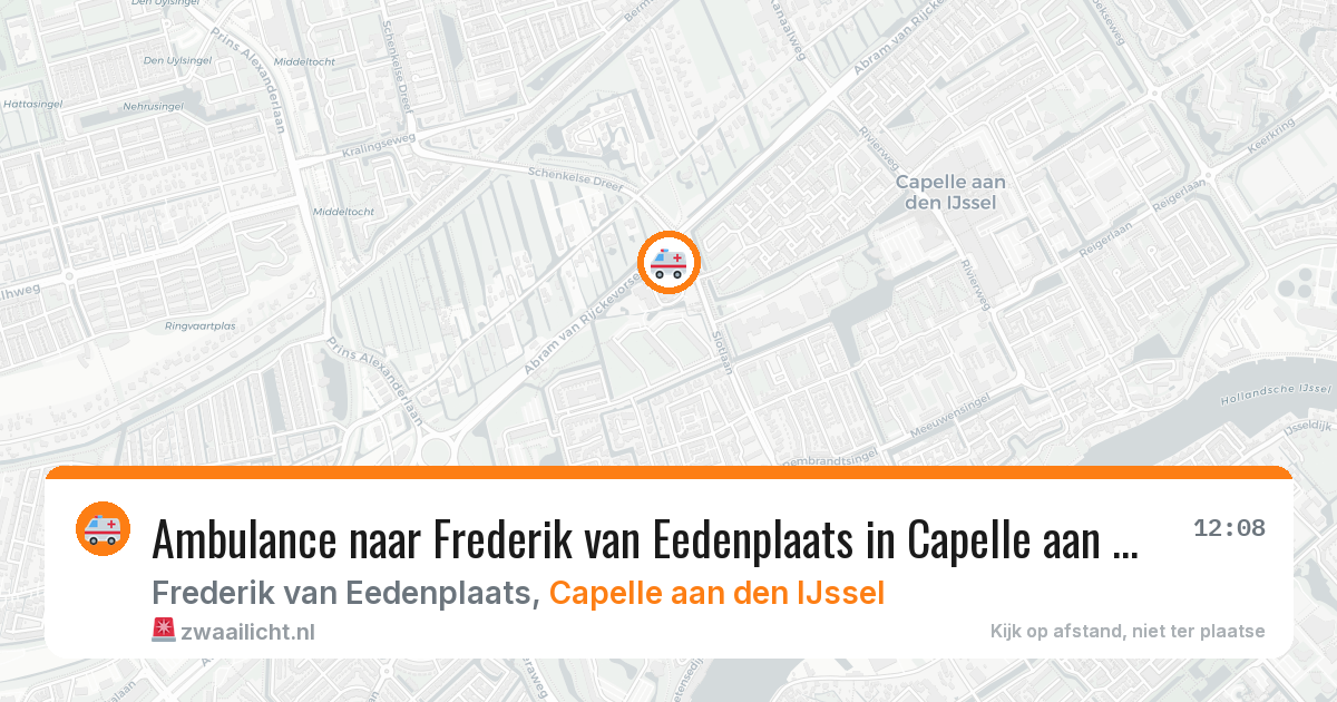 Ambulance naar Frederik van Eedenplaats in Capelle aan den IJssel — 12 jun 2026