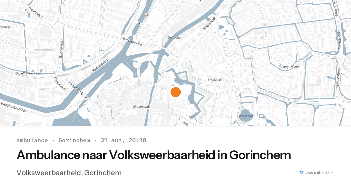 Ambulance naar Volksweerbaarheid in Gorinchem — 31 aug 2026