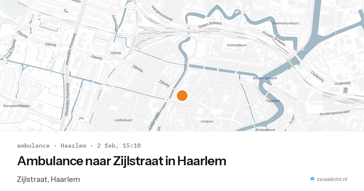 Ambulance naar Zijlstraat in Haarlem — 2 feb 2026
