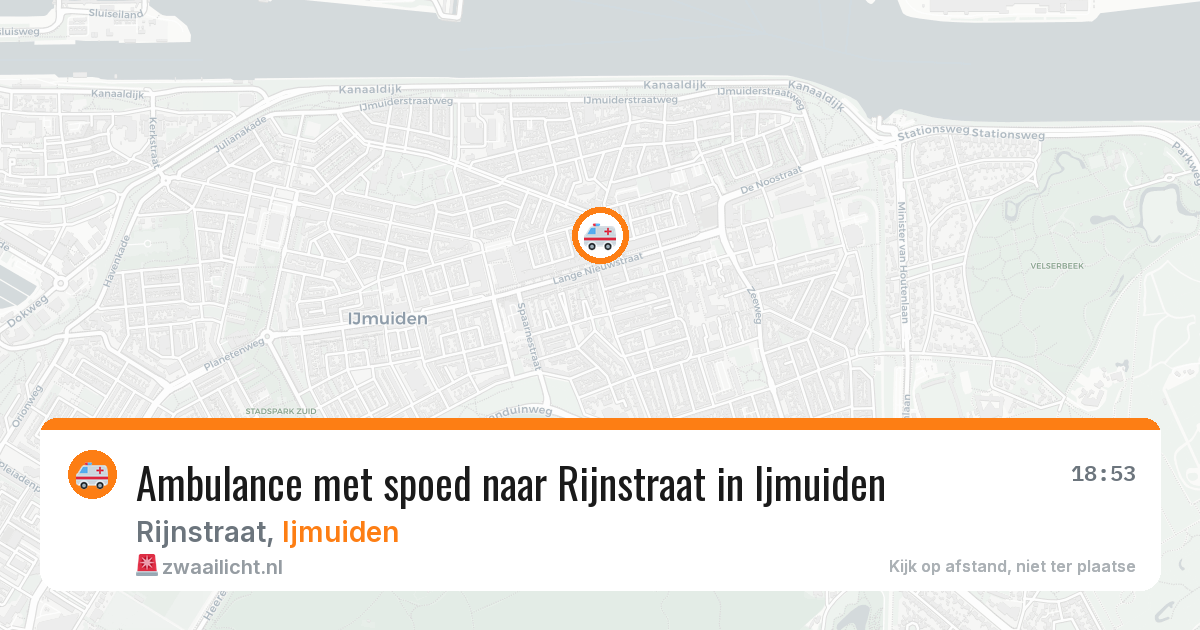 Ambulance met spoed naar Rijnstraat in Ijmuiden — 20 jan 2026