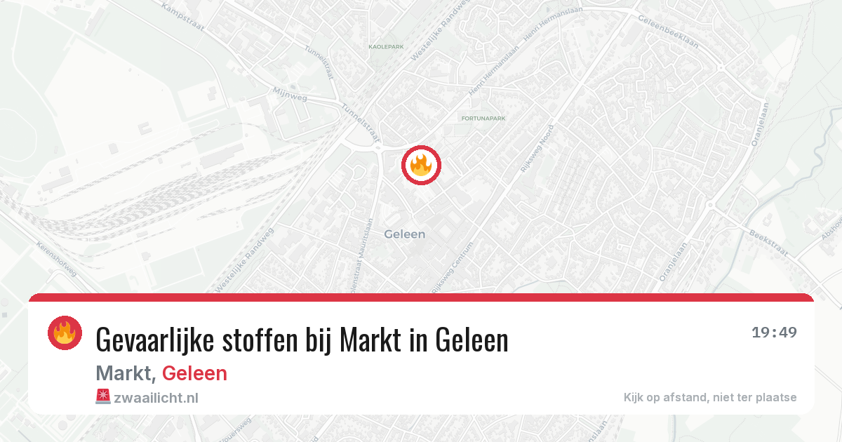 Gevaarlijke stoffen bij Markt in Geleen — 29 jul 2026