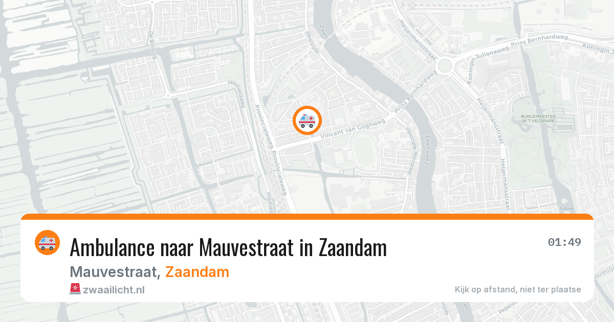 Ambulance naar Mauvestraat in Zaandam — 26 mrt 2026
