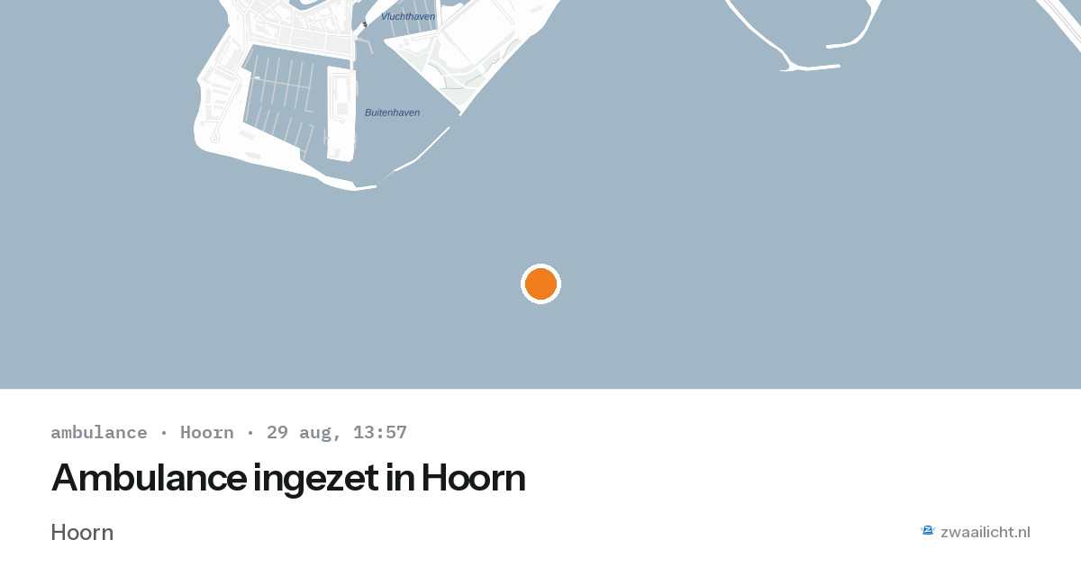 Ambulance ingezet in Hoorn — 29 aug 2026