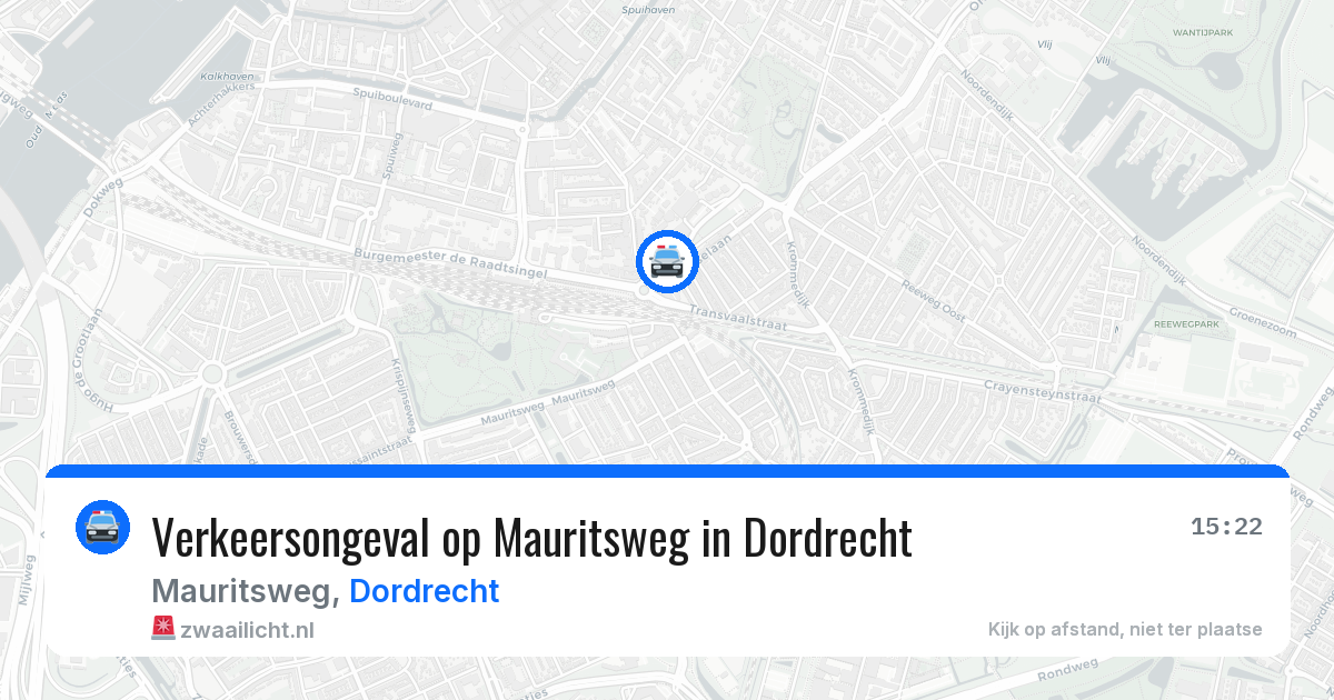 Verkeersongeval op Mauritsweg in Dordrecht — 12 feb 2026