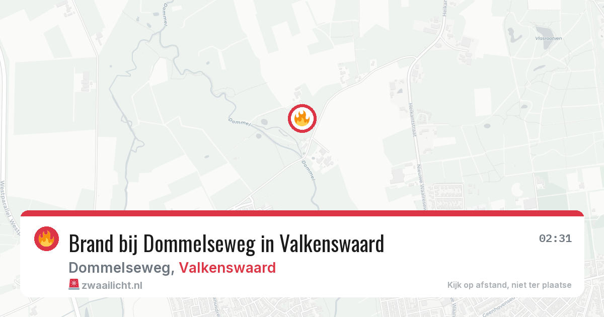 Brand bij Dommelseweg in Valkenswaard — 5 mei 2026