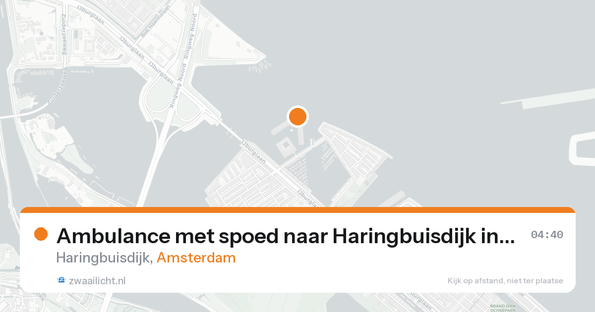 Ambulance met spoed naar Haringbuisdijk in Amsterdam — 26 aug 2026
