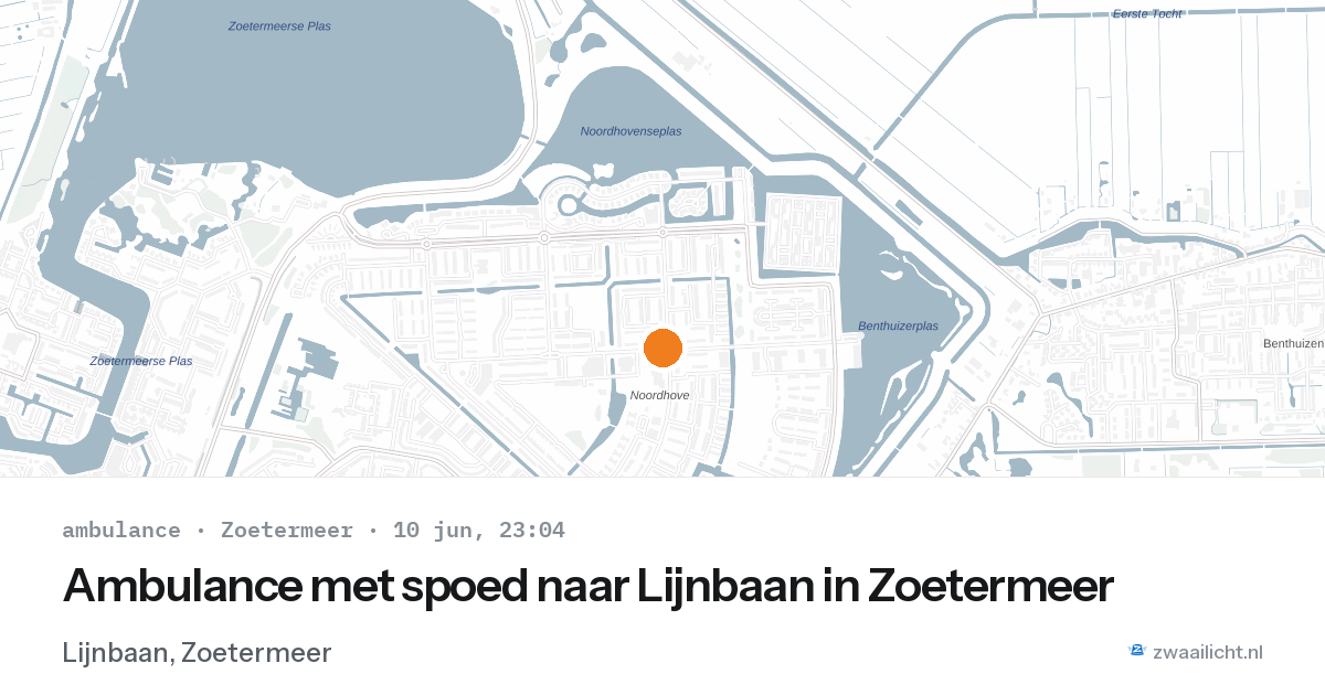 Ambulance met spoed naar Lijnbaan in Zoetermeer — 10 jun 2026
