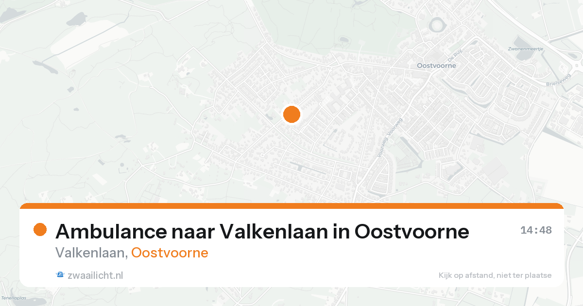 Ambulance naar Valkenlaan in Oostvoorne — 23 aug 2026